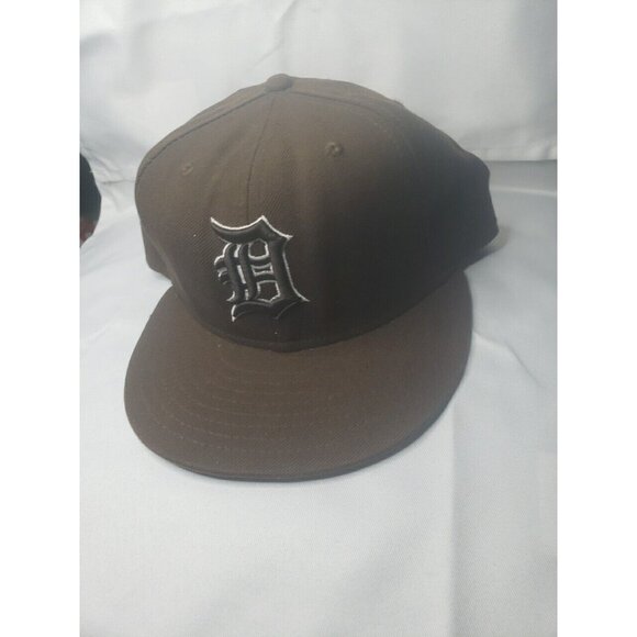Detroit Brown Hat Cap New Era Size 7 1/2 Fitted 59Fifty MLB Baseball - Picture 8 of 16